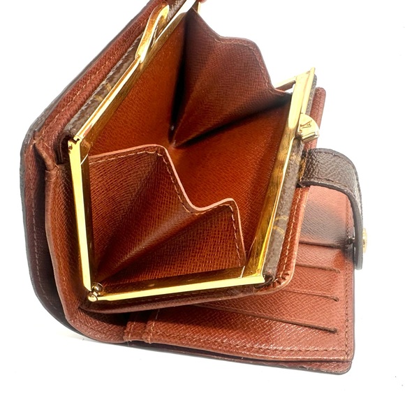 Louis Vuitton Monogram Kiss Lock wallet authentic good condition CA0090 - Picture 7 of 15